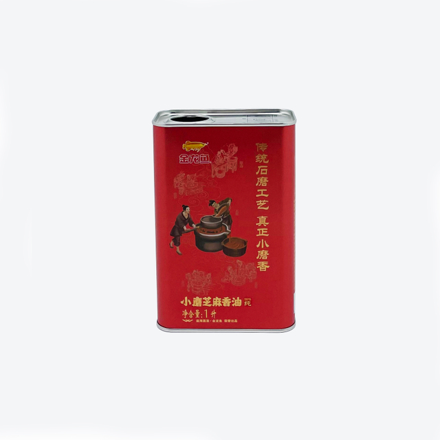 1L小磨芝麻香油方形铁瓶