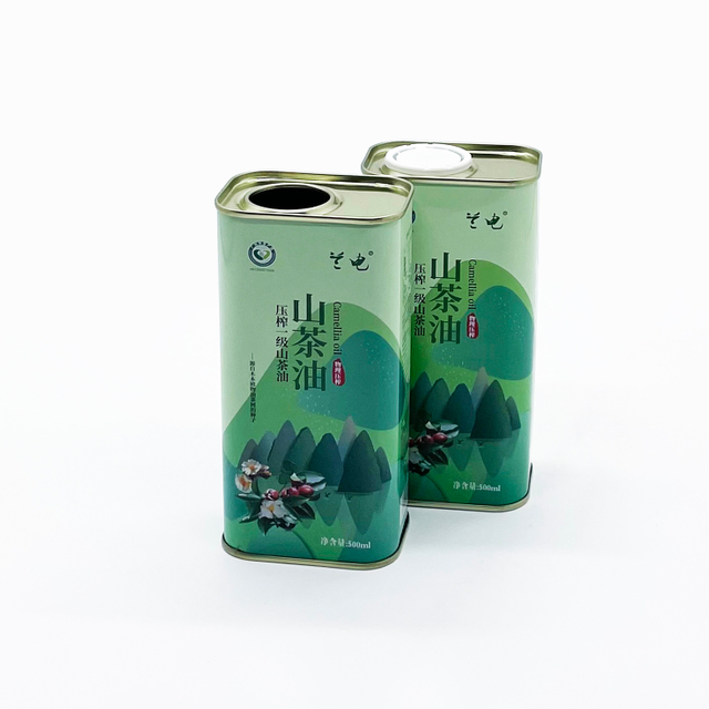 500mL山茶油马口铁罐包装