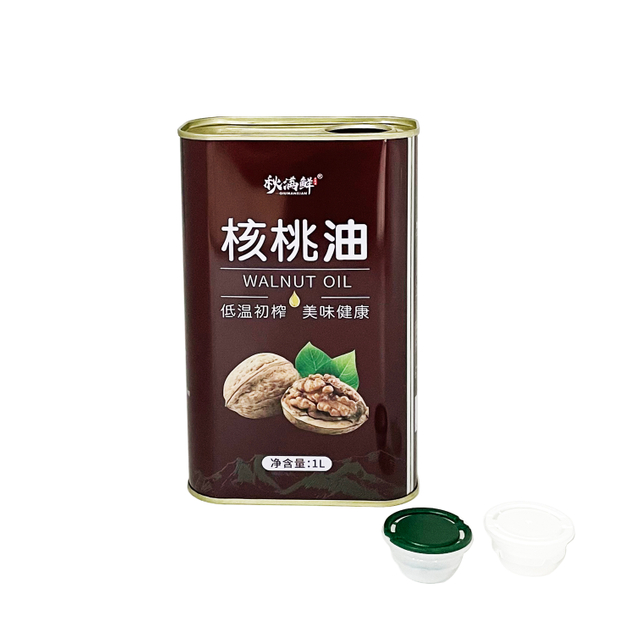 工厂直销1000mL核桃油方形铁罐包装